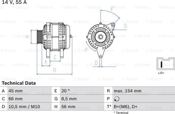 BOSCH 0 986 032 790 - Alternator autospares.lv