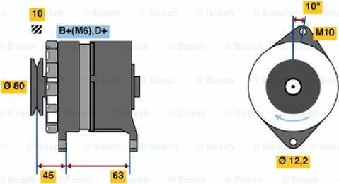 BOSCH 0 986 032 780 - Alternator autospares.lv