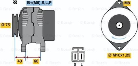 BOSCH 0 986 037 491 - Alternator autospares.lv