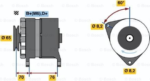 BOSCH 0 986 037 460 - Alternator autospares.lv