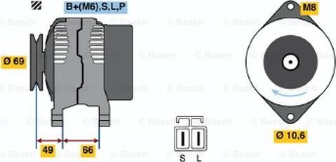 BOSCH 0 986 037 691 - Alternator autospares.lv