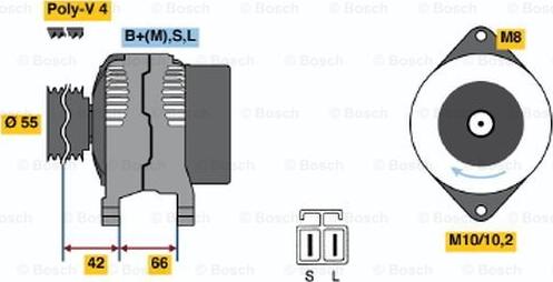 BOSCH 0 986 037 651 - Alternator autospares.lv