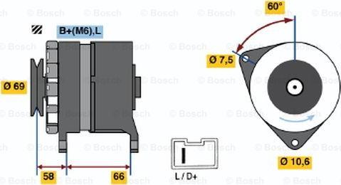 BOSCH 0 986 037 051 - Alternator autospares.lv