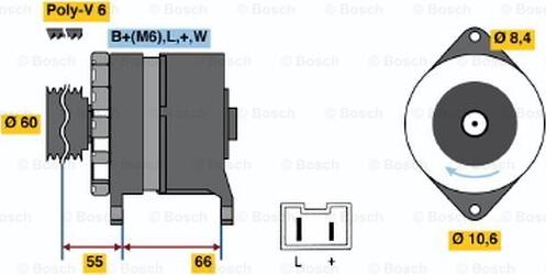 BOSCH 0 986 037 311 - Alternator autospares.lv