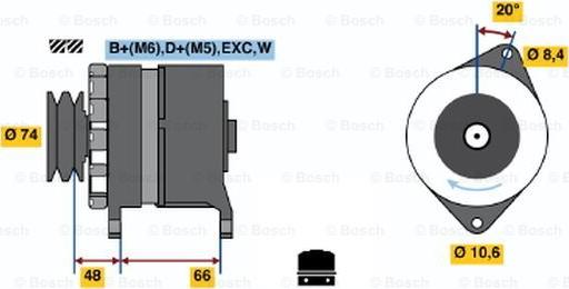 BOSCH 0 986 037 241 - Alternator autospares.lv