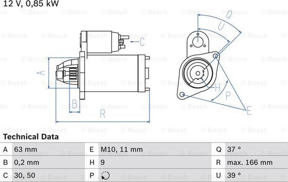 BOSCH 0 986 024 190 - Starter autospares.lv