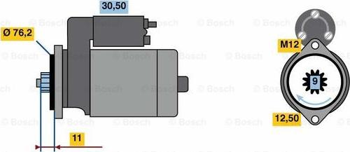 BOSCH 0 986 024 110 - Starter autospares.lv