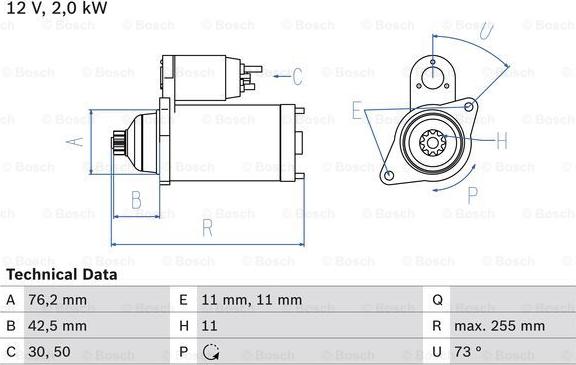 BOSCH 0 986 024 360 - Starter autospares.lv