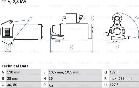 BOSCH 0 986 025 950 - Starter autospares.lv