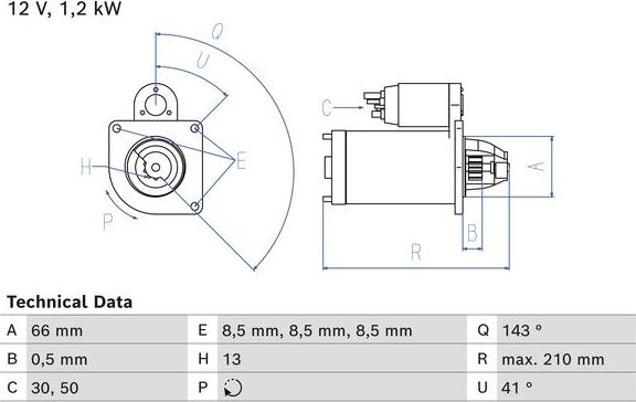 BOSCH 0 986 025 000 - Starter autospares.lv