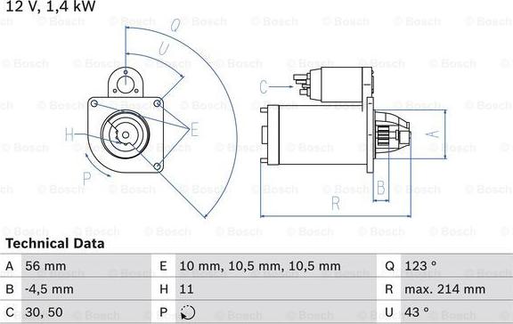 BOSCH 0 986 025 820 - Starter autospares.lv