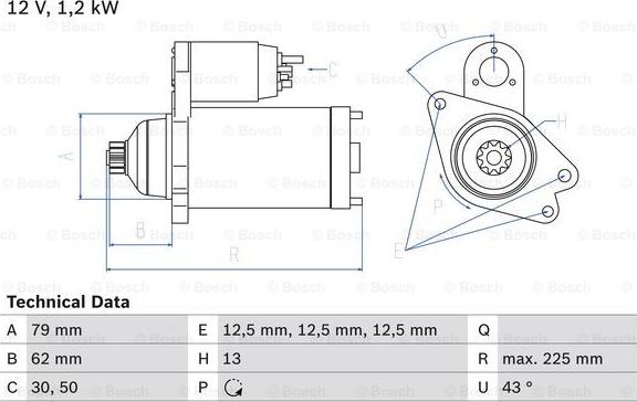 BOSCH 0 986 025 870 - Starter autospares.lv