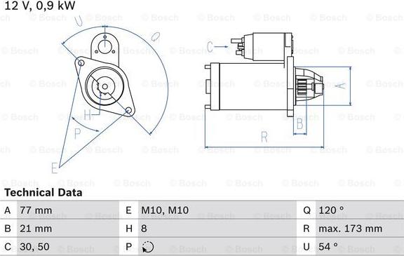 BOSCH 0 986 025 720 - Starter autospares.lv