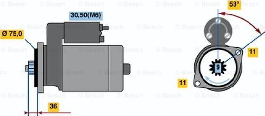 BOSCH 0 986 020 461 - Starter autospares.lv