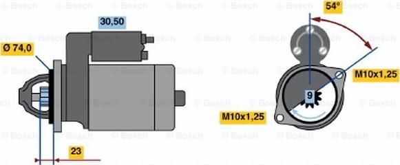 BOSCH 0 986 020 611 - Starter autospares.lv