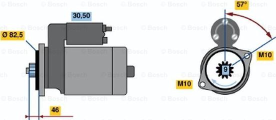 BOSCH 0 986 020 811 - Starter autospares.lv