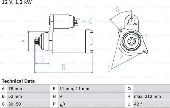 BOSCH 0 986 020 210 - Starter autospares.lv