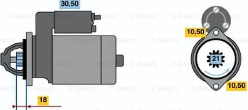 BOSCH 0 986 020 741 - Starter autospares.lv