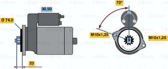 BOSCH 0 986 020 771 - Starter autospares.lv