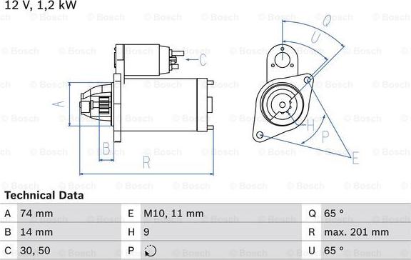 BOSCH 0 986 021 530 - Starter autospares.lv