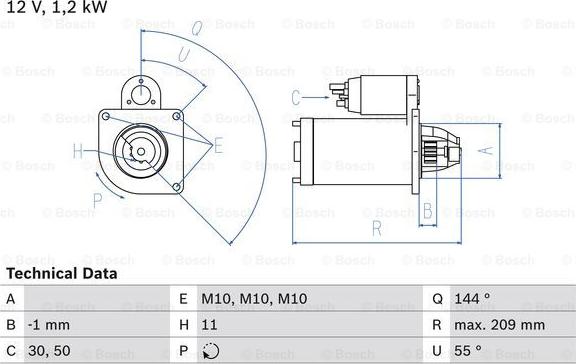 BOSCH 0 986 021 671 - Starter autospares.lv