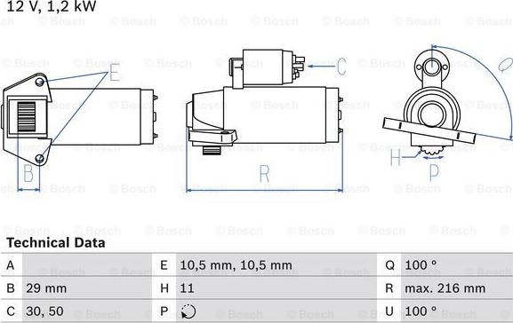 BOSCH 0 986 028 010 - Starter autospares.lv