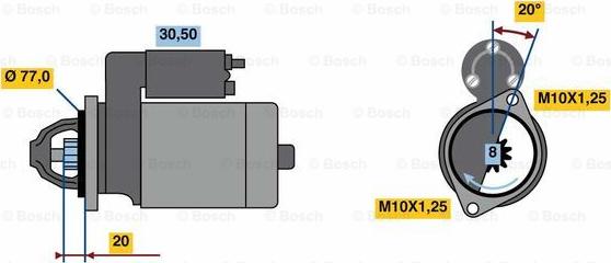 BOSCH 0 986 023 980 - Starter autospares.lv