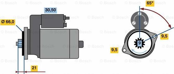 BOSCH 0 986 023 460 - Starter autospares.lv