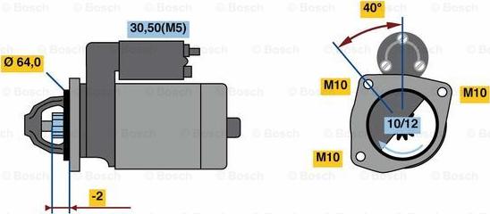 BOSCH 0 986 023 500 - Starter autospares.lv