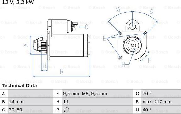 BOSCH 0 986 023 580 - Starter autospares.lv