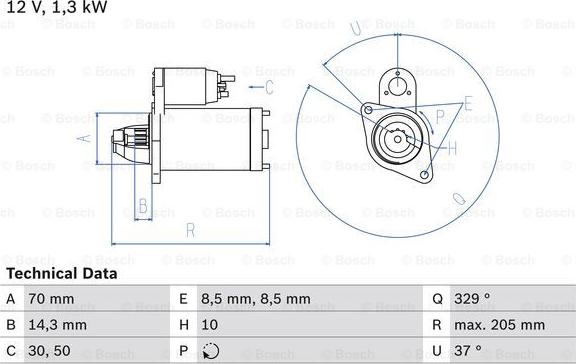 BOSCH 0 986 023 690 - Starter autospares.lv