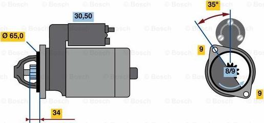 BOSCH 0 986 023 790 - Starter autospares.lv