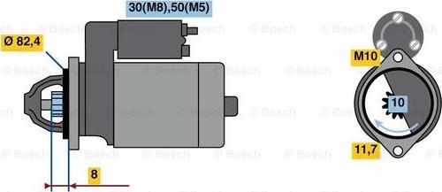 BOSCH 0 986 022 970 - Starter autospares.lv