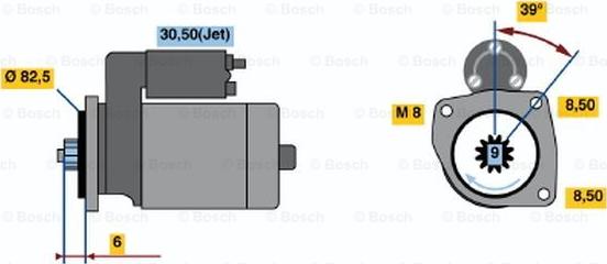 BOSCH 0 986 022 510 - Starter autospares.lv