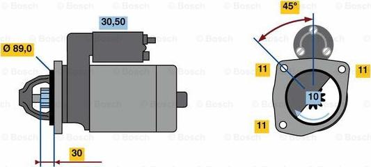 BOSCH 0 986 022 680 - Starter autospares.lv