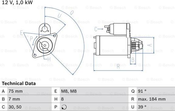 BOSCH 0 986 022 101 - Starter autospares.lv