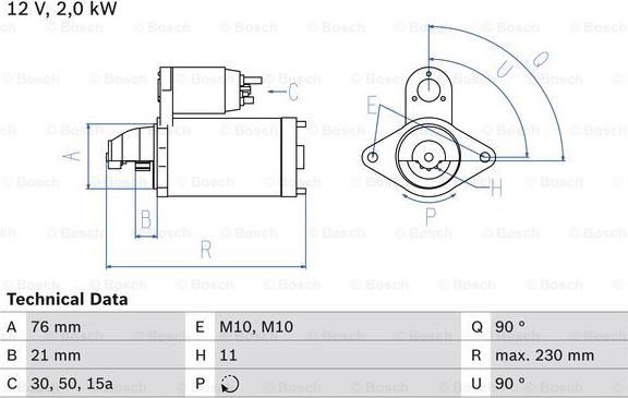 BOSCH 0 986 022 880 - Starter autospares.lv