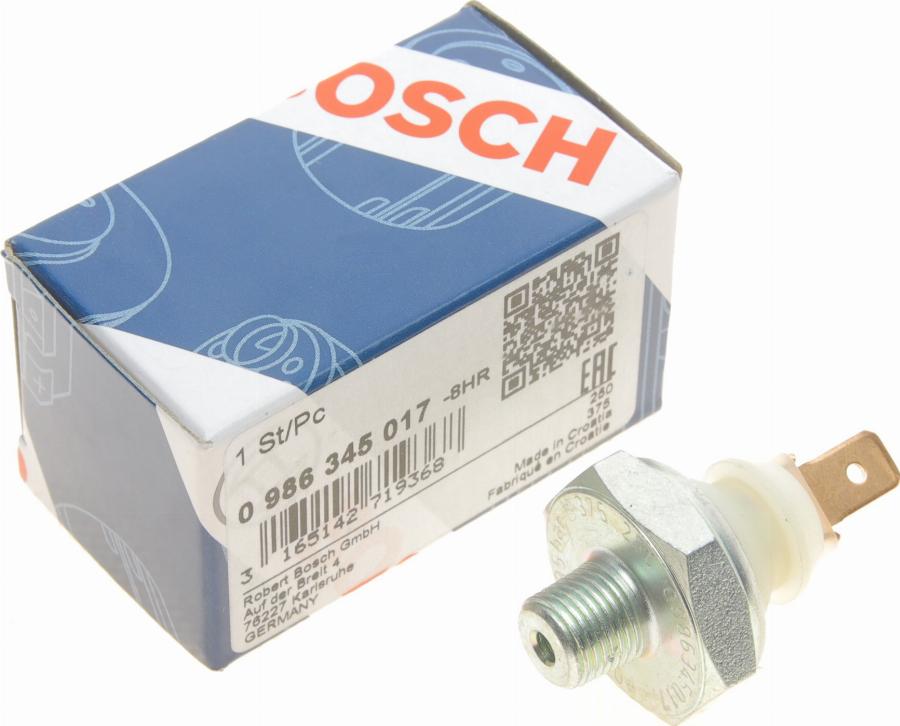 BOSCH 0 986 345 017 - Sender Unit, oil pressure autospares.lv