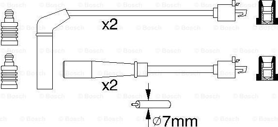 BOSCH 0 986 356 940 - Ignition Cable Kit autospares.lv