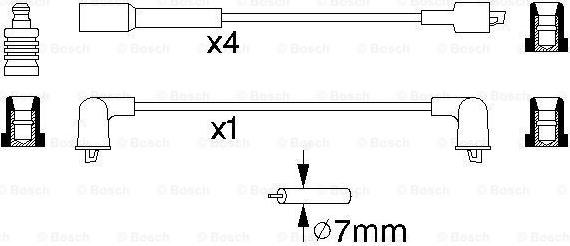 BOSCH 0 986 356 941 - Ignition Cable Kit autospares.lv