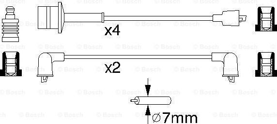 BOSCH 0 986 356 954 - Ignition Cable Kit autospares.lv