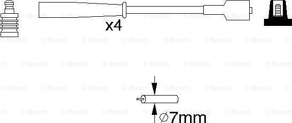 BOSCH 0 986 356 961 - Ignition Cable Kit autospares.lv