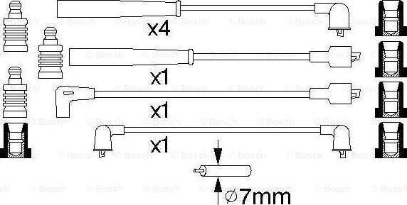 BOSCH 0 986 356 935 - Ignition Cable Kit autospares.lv