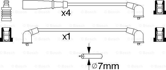 BOSCH 0 986 356 921 - Ignition Cable Kit autospares.lv