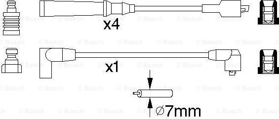 BOSCH 0 986 356 890 - Ignition Cable Kit autospares.lv