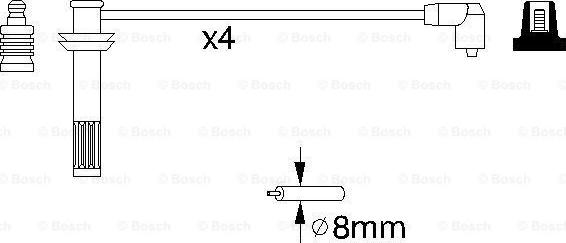 BOSCH 0 986 356 892 - Ignition Cable Kit autospares.lv