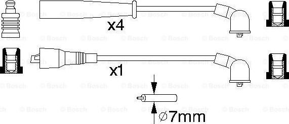 BOSCH 0 986 356 897 - Ignition Cable Kit autospares.lv