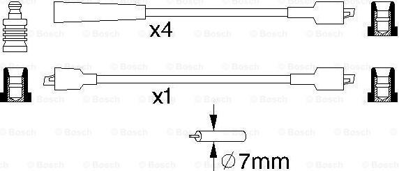 BOSCH 0 986 356 840 - Ignition Cable Kit autospares.lv