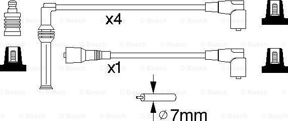 BOSCH 0 986 356 876 - Ignition Cable Kit autospares.lv