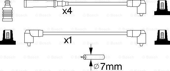 BOSCH 0 986 356 847 - Ignition Cable Kit autospares.lv